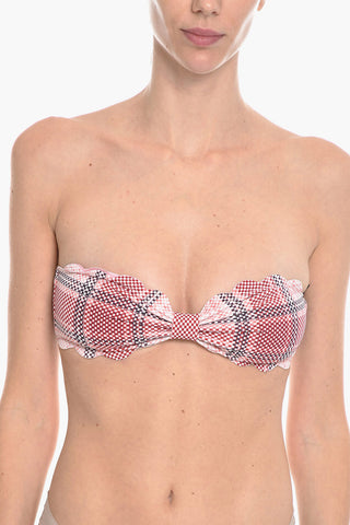 Bikini Top a Fascia ANTIBES Reversibile ad Orli Smerlati