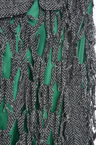 MM0 Cappotto Monopetto in Lana Distressed