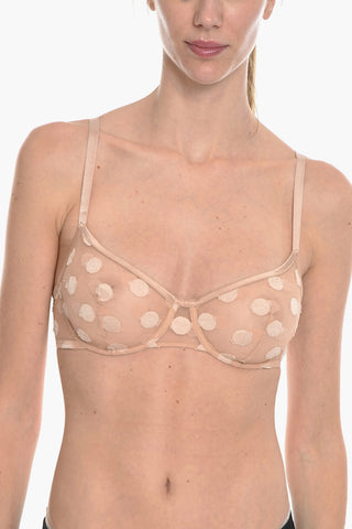 Reggiseno a Balconcino Traparente a Pois