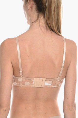 Reggiseno a Balconcino Traparente a Pois