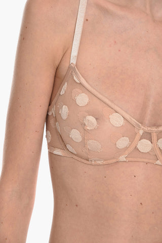 Reggiseno a Balconcino Traparente a Pois