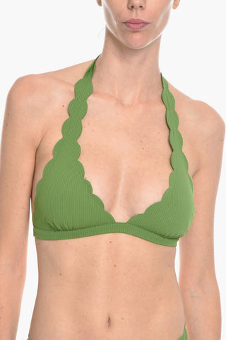 scalloped edges SPRING Triangle Bikini Top