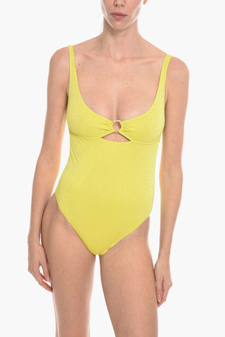 Costume Intero in Lurex con Dettagli Cut-Out 