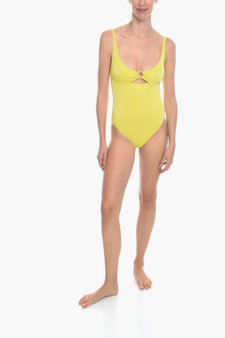 Costume Intero in Lurex con Dettagli Cut-Out 