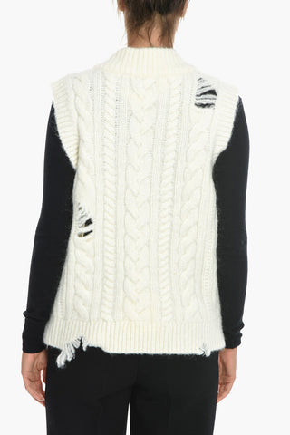 Gilet in Maglia LASSI Effetto Vintage con Scollo a V
