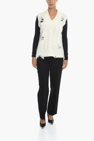 Gilet in Maglia LASSI Effetto Vintage con Scollo a V