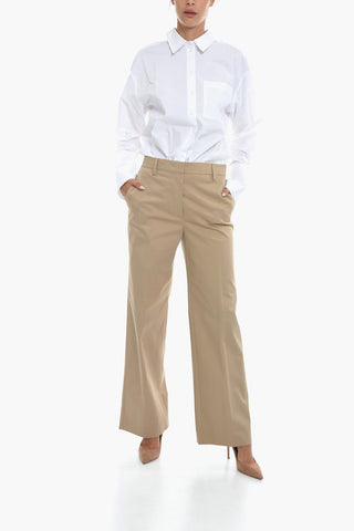 High-waisted GABARDINE Palazzo Pants