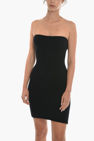 Wool Blend Ribbed ZIGGY Strapless Dress