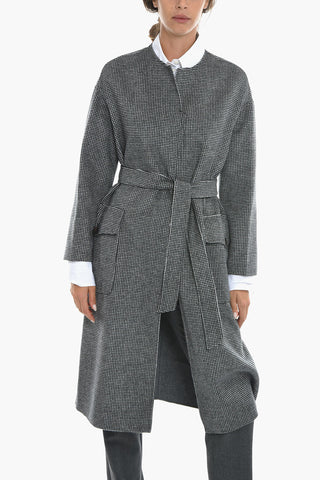 STUDIO Houndstooth Wool FEZ Coat