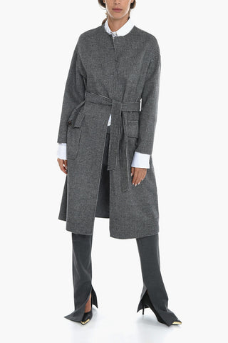STUDIO Houndstooth Wool FEZ Coat