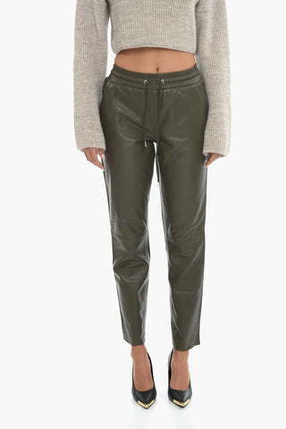 Leather 4 Pockets TAZ Pants with Drawstring on the Waist