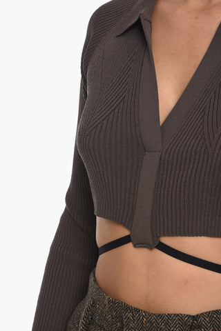 Maglia Crop IVY a Coste in Tinta Unita
