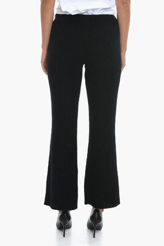 Ribbed Wool-Blend Flared Trousers BETTE