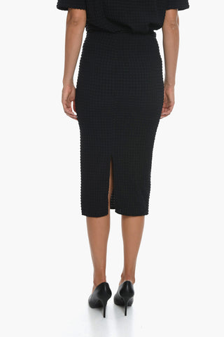 Seersucker fabric DARCY Longuette with Slit on the Back