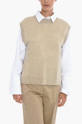 Sleeveless Cashmere NOLA Crew-neck Sweater
