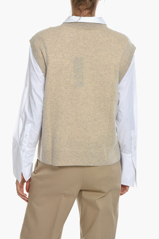 Sleeveless Cashmere NOLA Crew-neck Sweater