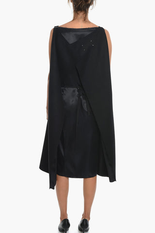 MM1 Abito a Mantella in Lana e Satin