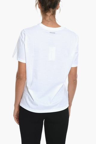 Solid Color SUZANA Crew-neck T-Shirt with Printed Logo