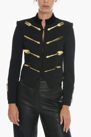 COUTURE! Crop DALÌ Blazer with Applied Cutlery