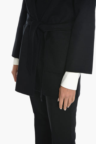 STUDIO Wool Blend Tailored TONDO Coat With Hood