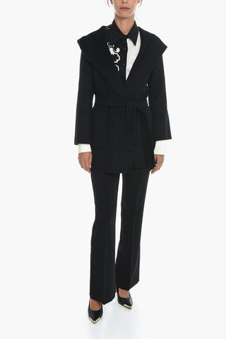 STUDIO Wool Blend Tailored TONDO Coat With Hood