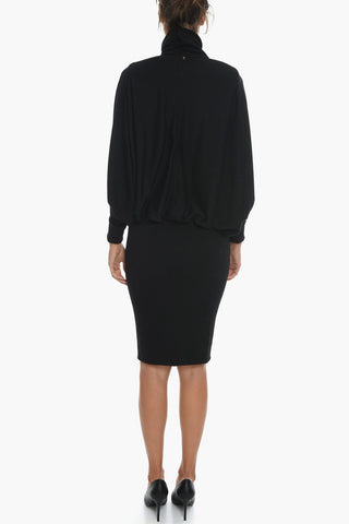 Vestito In Lana Con Maniche A Pipistrello