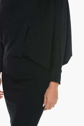 Vestito In Lana Con Maniche A Pipistrello