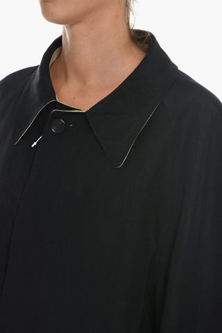 MM1 Cotton Blend Reversible Coat with Hidden Buttoning