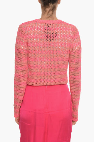 Openwork Effect Two-Tone CARSON Cardigan