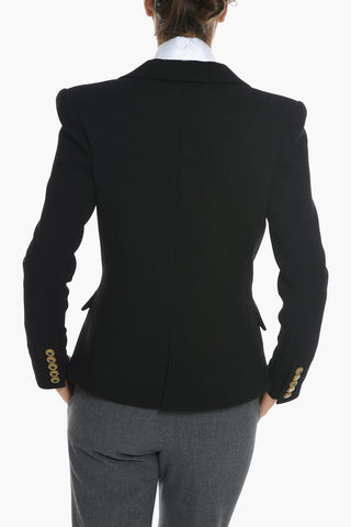 Double-breasted Blazer with Jewel Buttons