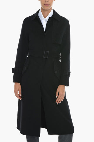 STUDIO Wool Blend FATA Coat with Trench Design