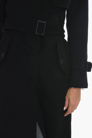 STUDIO Wool Blend FATA Coat with Trench Design