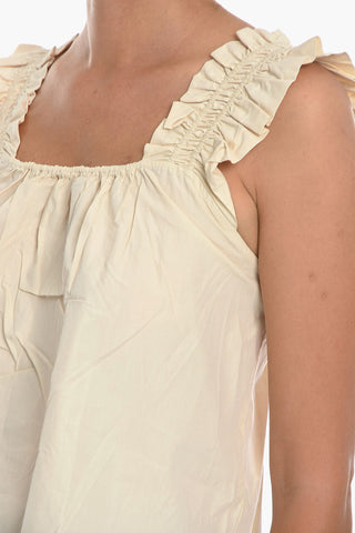 Solid-Color Top GILL with Pleats