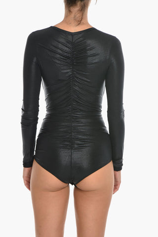 Body in Lurex con Arricciature