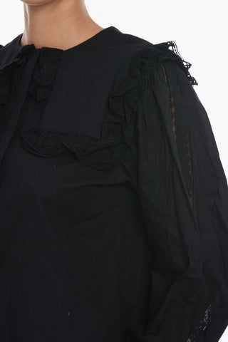 Blusa ELIZABETH In Cotone con Dettagli in Pizzo