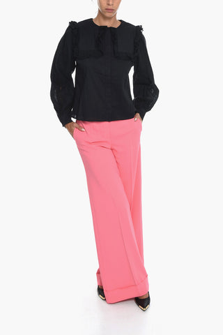Blusa ELIZABETH In Cotone con Dettagli in Pizzo