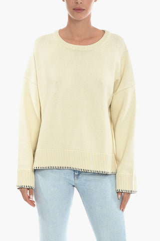 Maglia Girocollo KRISTA in Cotone e Lino