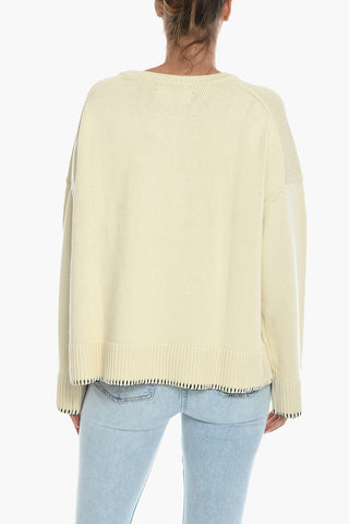 Cotton and Linen KRISTA Crew-neck Sweater