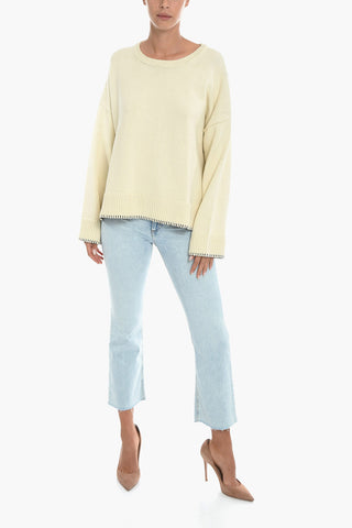 Cotton and Linen KRISTA Crew-neck Sweater