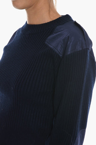ICONS Wool Ribbed NIKOLE Sweater with Satin Details