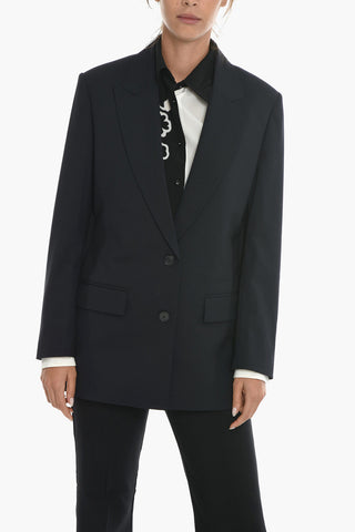 Lined Single Breasted Blazer With Drawstrings