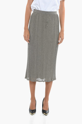 Ribbed Lurex MARIN Skirt with Drawstring