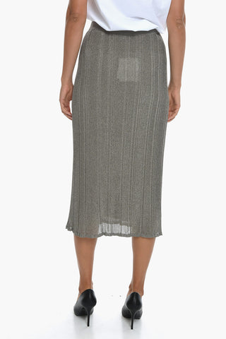 Ribbed Lurex MARIN Skirt with Drawstring