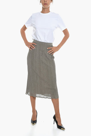 Ribbed Lurex MARIN Skirt with Drawstring