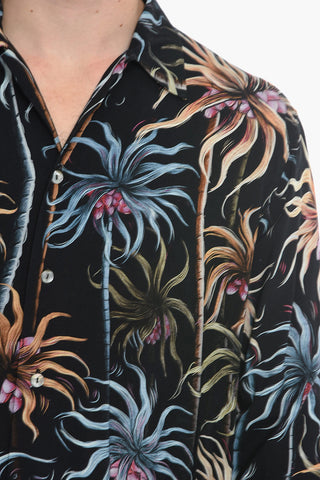 Camicia NIGHTPALM GOLD con Motivo Vegetale