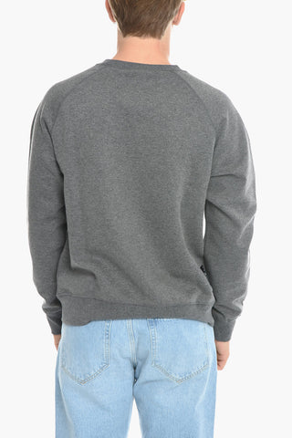 Crewneck Sweatshirt NEVER FEAR in Solid Color with Contrast Print