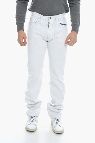 UNISEX MM4 Straight-leg Denims with Paint Effect