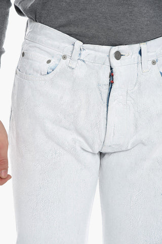 UNISEX MM4 Straight-leg Denims with Paint Effect