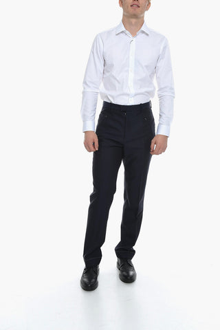 UNISEX MM4 Mohair Blend Trousers with Zipped Pockets