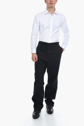 Cotton Twill Flared Trousers